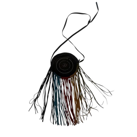Beautiful Rare Patricia Nash Boho Fringe Rovito Crossbody beautiful fringe in le - Picture 2 of 10